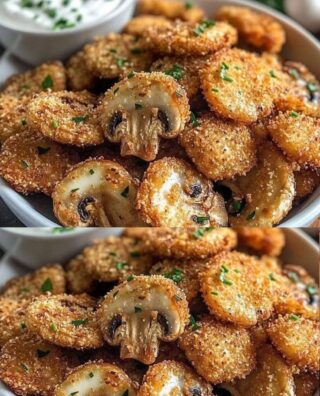 Champiñones fritos crujientes