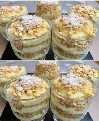 Cuando tengo pereza, siempre preparo este postre. “Napoleón en vaso”: para chuparse los dedos. Se come en 2 minutos.