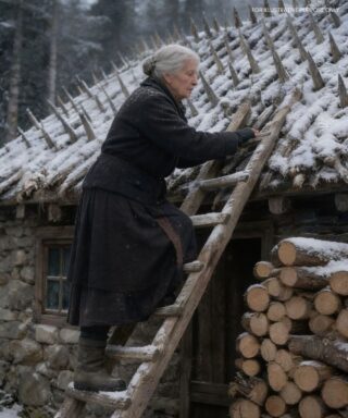 Una anciana pasó todo el verano y el otoño fijando estacas de madera afiladas en su tejado. Los vecinos estaban convencidos de que había perdido la cordura… hasta que por fin llegó el invierno.