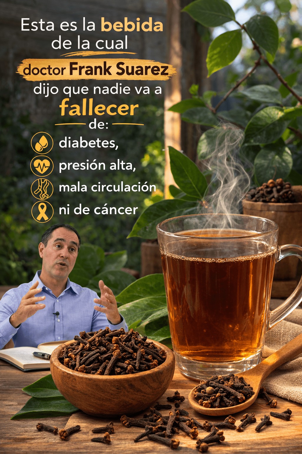Esta es la bebida de la cual doctor Frank Suárez dijo que nadie va a fallecer de diabetes, de presión alta, de mala circulación ni de cáncer