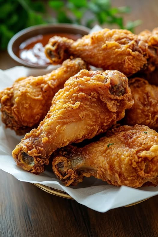 Muslos de pollo fritos crujientes