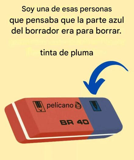 Entonces, ¿para qué sirve exactamente la parte azul del borrador?
