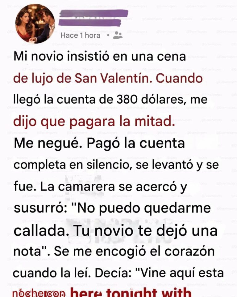 Una cena de San Valentín que lo reveló todo: Cuando una prueba destruyó siete años juntos