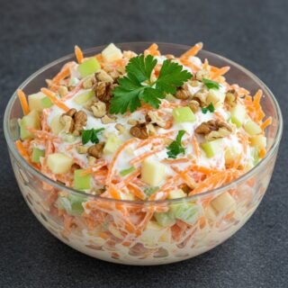 ensalada de zanahoria con manzana y nueces