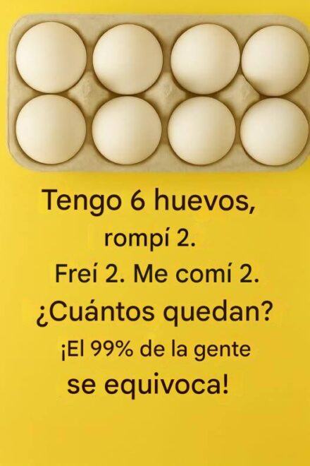 El enigma de los 6 huevos: la respuesta revelada