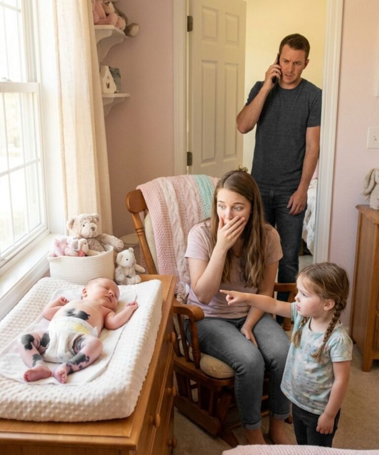 Mientras cuidaba a mi sobrina recién nacida, notamos moretones en sus costillas. Me quedé sin palabras. Mi esposo sacó a nuestra hija y llamó al 911. Pero cuando llegó su madre… no pareció sorprendida.