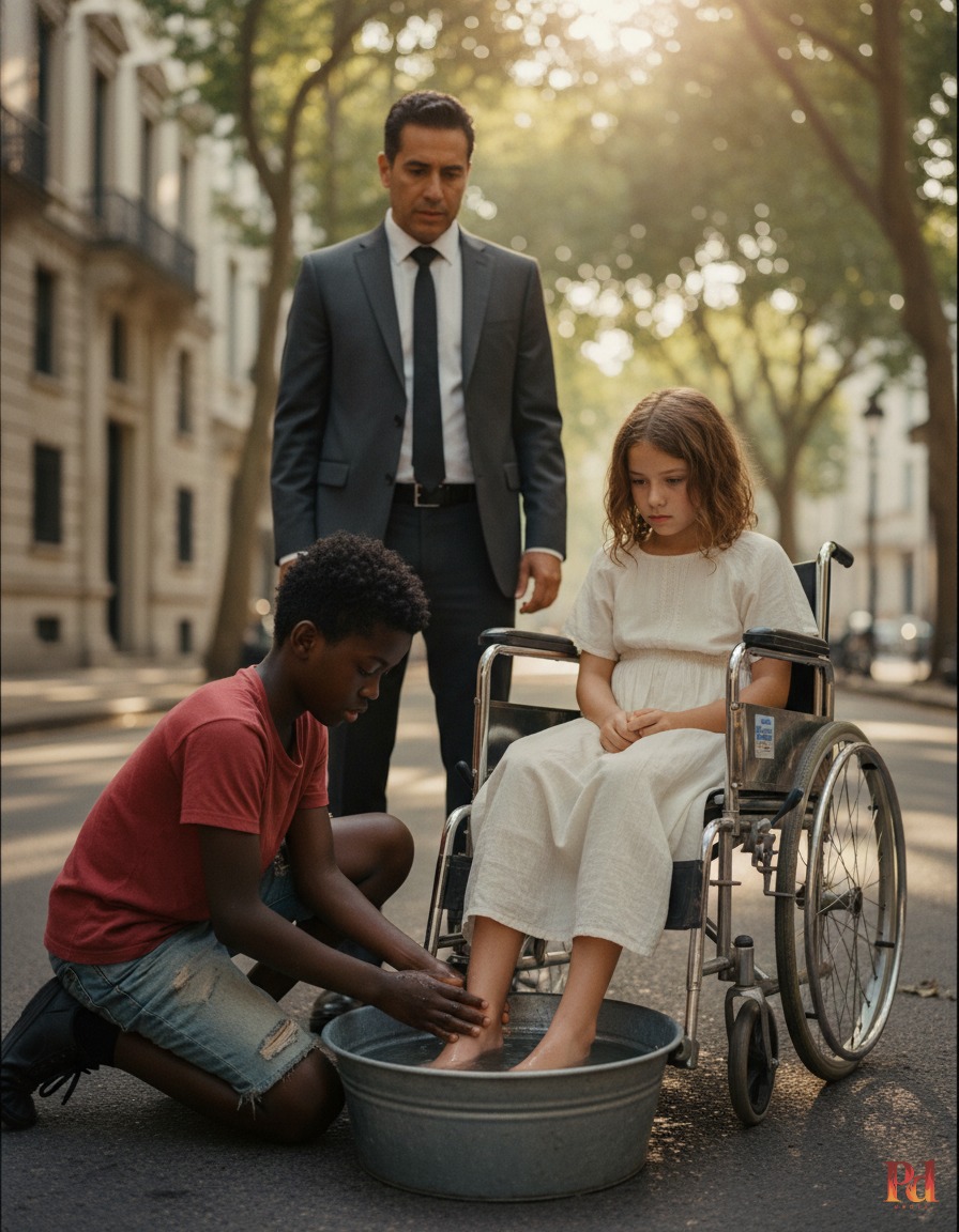 « Je vais laver les pieds de votre fille… et elle remarchera. » L’homme riche éclata de rire. Puis il se figea