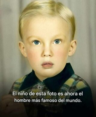 Una fotografía de un niño que se convirtió en uno de los hombres más reconocidos de nuestro tiempo.