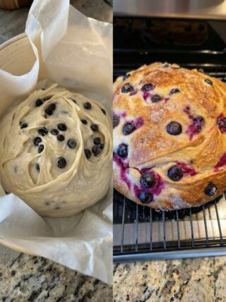 Pan de queso crema y arándanos: Una deliciosa porción de paraíso