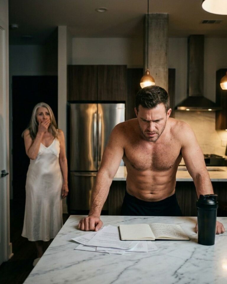 Tengo casi sesenta años y estoy casada con un hombre treinta años menor que yo. Durante seis años me ha llamado su “esposita” y me ha traído agua cada noche… hasta la noche en que lo seguí a la cocina y descubrí un plan que jamás se suponía que yo viera.