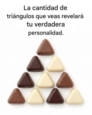 La cantidad de triángulos que veas revelará tu verdadera personalidad. 🤯😱😱 Mira más y descubre cuál es tu personalidad 👇🏻👇🏻👇🏻