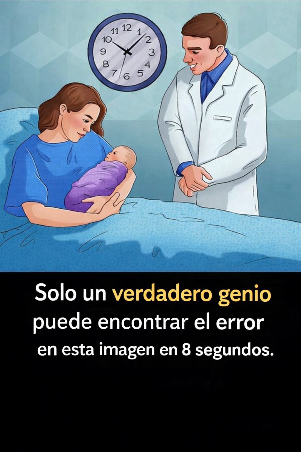 Solo un verdadero genio puede encontrar el error en esta imagen en 8 segundos.