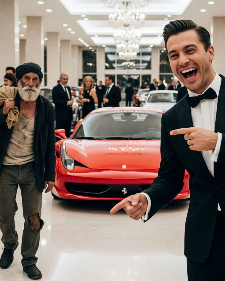 “¡TE DOY MI FERRARI SI LO ENCIENDES!” EL MILLONARIO HUMILLÓ AL VIEJO HAMBRIENTO Y EL FINAL LOS CALLÓ…