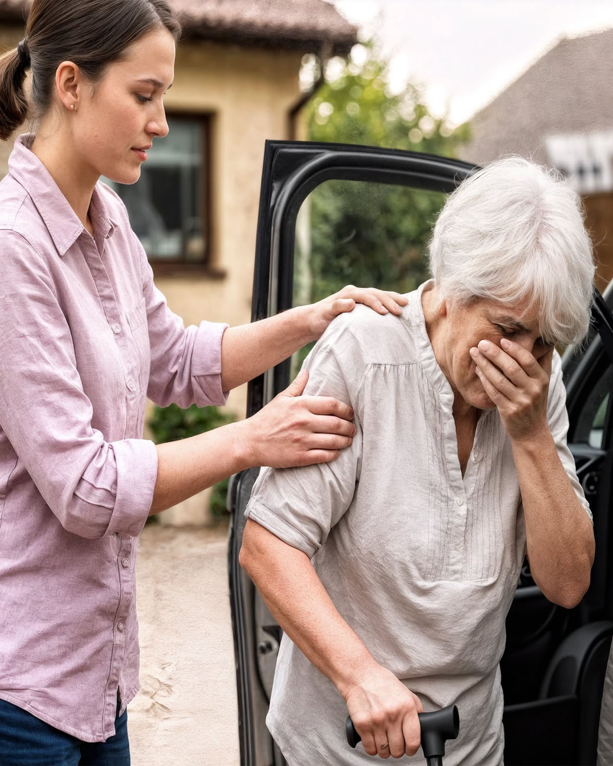 Una mujer anciana pensaba que su hija adoptiva la estaba llevando a una residencia de ancianos… pero lo que pasó después fue sobrecogedor.