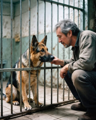 Los ojos del perro del refugio se llenaron de lágrimas en el momento en que reconoció, en ese desconocido, a su antiguo dueño. Era el encuentro que parecía haber estado esperando durante una eternidad.