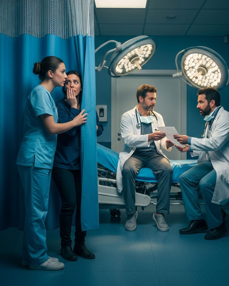 Corrí para ver a mi esposo en la sala de operaciones. De repente, una enfermera me susurró: “¡Rápido, señora, escóndase y confíe en mí! ¡Es una trampa!”. Y diez minutos después… me quedé paralizada al verlo. Resulta que él…