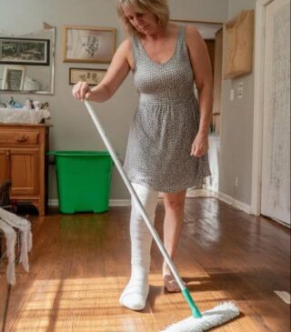 Mi padrastro obligó a mi mamá a limpiar y palear nieve con una pierna rota – Así que le di una dura lección