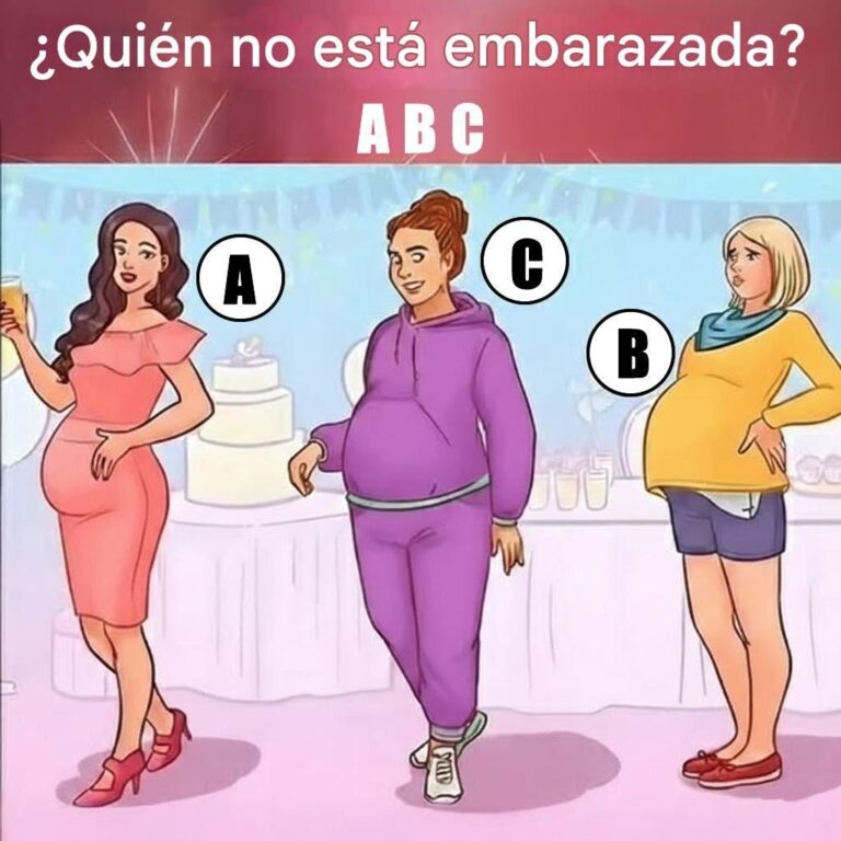 ¿Cuál de estas mujeres no está embarazada? Solo un genio de la lógica podría averiguarlo.