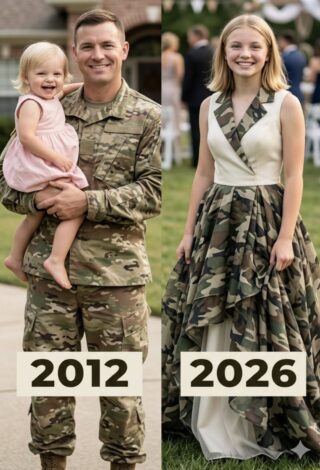 Confeccioné mi vestido de gala con el uniforme militar de mi padre en su honor; mi madrastra se rió de mí hasta que un oficial militar llamó a la puerta y le entregó una nota que la dejó pálida.
