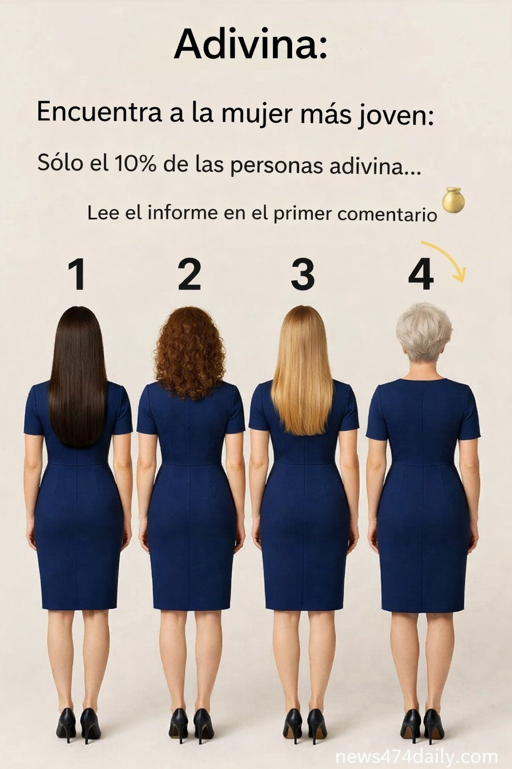 Prueba: Encuentra a la mujer más joven. ¡Solo el 10% acertará!