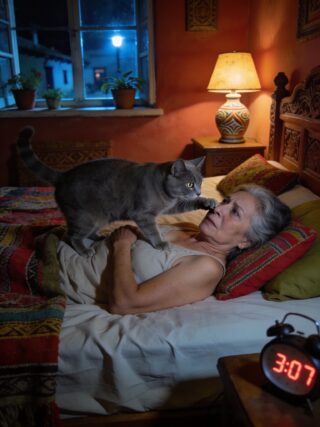 El gato despertaba a su dueña cada noche y la obligaba a irse a dormir al sofá. Ella se quejaba de insomnio, hasta que un día se hizo una prueba.