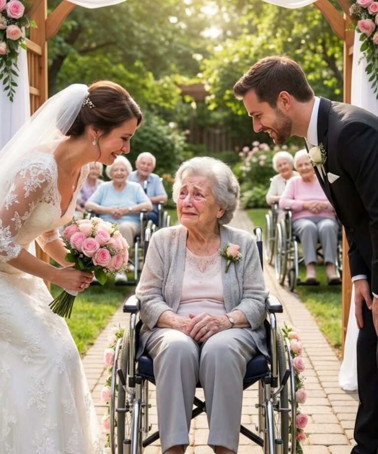 Celebramos la boda en una residencia de ancianos para que mi abuela pudiera verme casarme. Mi madre hizo una mueca: «Qué deprimente… ni lo menciones». Mi hermana se rió: «Publícalo y lo llamarán una ‘boda de la pobreza’».