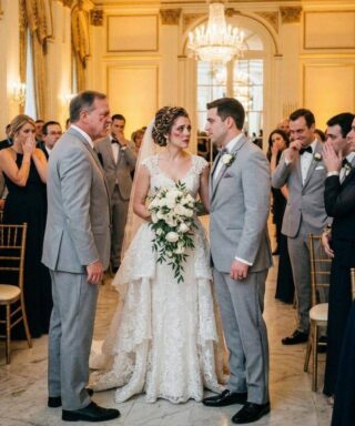 El día de mi boda, mi padre se quedó atónito al ver los moretones en mi rostro. “Hija mía… ¿quién te hizo esto?”