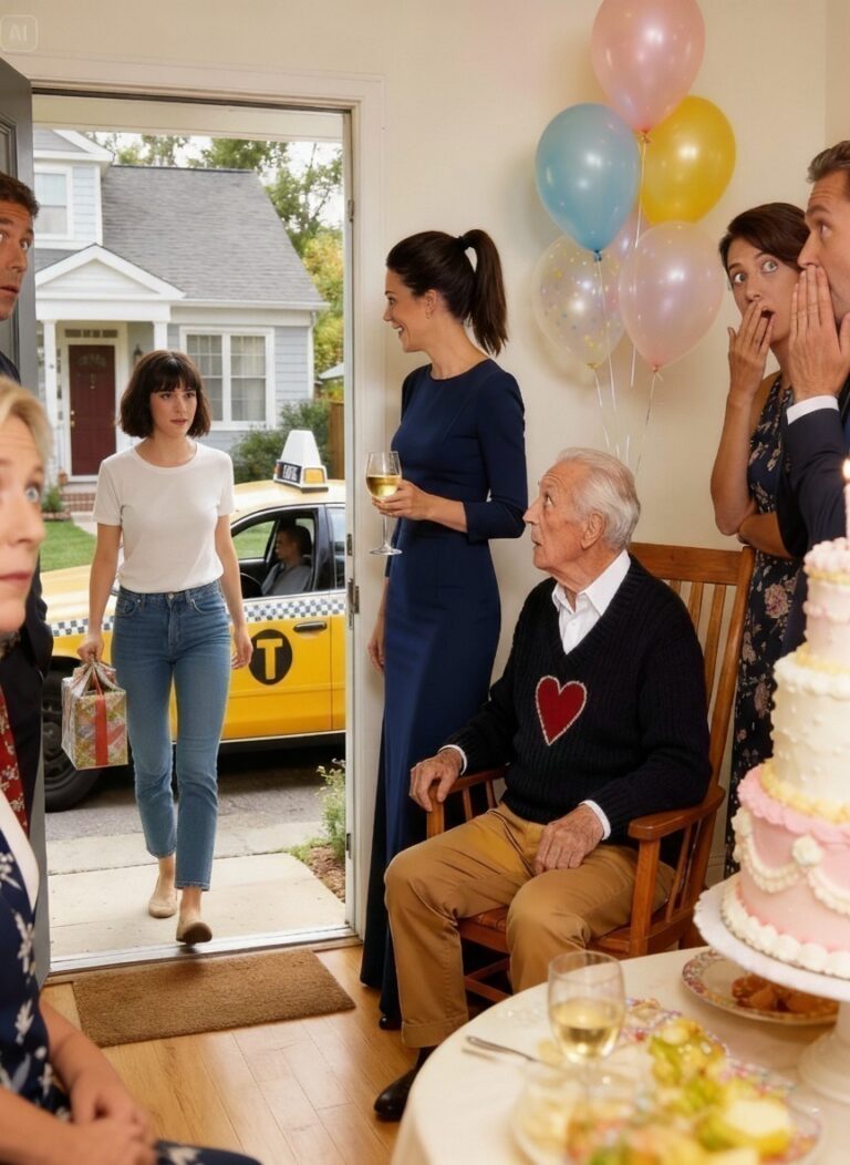 Mi abuelo me vio bajar de un taxi y me preguntó: “¿Dónde está tu BMW de cumpleaños?”. Mamá se rió y dijo: “¡Oh, se lo regalamos a tu hermana!”. Se quedó callado un momento… luego llamó a su abogado al día siguiente.