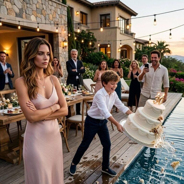 En mi cumpleaños número 30, mi sobrino arrojó mi pastel a la piscina y gritó: “Hice lo que me pidió mi papá”. Esa noche entendí que mi hermano llevaba años humillándome… y decidí quitárselo todo.