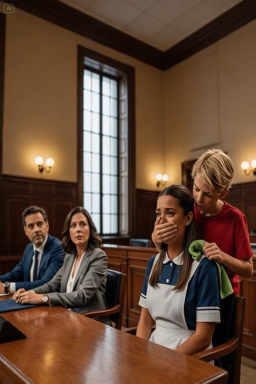 Empleada Doméstica Acusada Por Un Millonario Fue Al Tribunal Sin Abogado —Hasta Que Su Hijo Confesó…