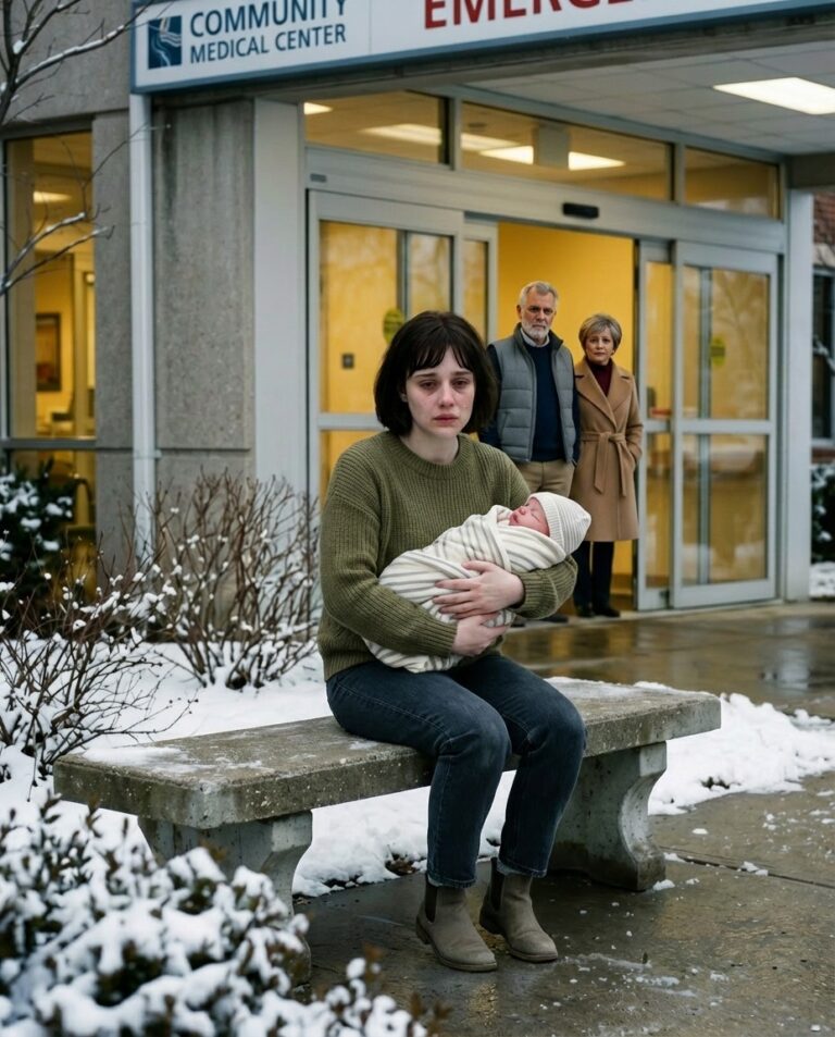Se suponía que mi sobrina iba a volver a casa con su marido y su hijo recién nacido, pero cuando la encontré descalza fuera del hospital con un frío de cinco grados, todavía con la bata del hospital puesta y agarrando al bebé como si su vida dependiera de ello,