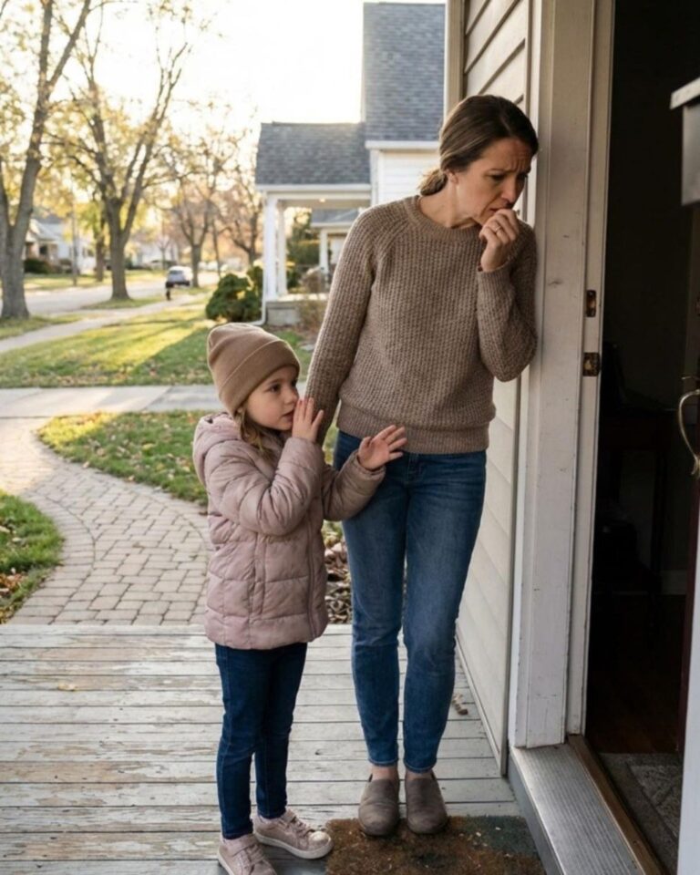 Mi esposo se había estado quedando en casa de su madre para cuidarla. Queriendo darle una sorpresa, llegué con nuestra hija de siete años sin avisarle. Al llegar a la casa, la puerta principal estaba entreabierta. Mi hija se asomó, luego me tiró suavemente de la manga y susurró: «Mamá… mira. Pero cállate».