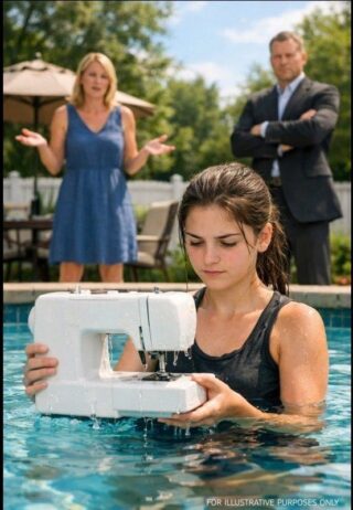Mi hija de 16 años ahorró durante meses para comprar la máquina de coser con la que soñaba. Cuando no terminó sus tareas lo suficientemente rápido, su madrastra la tiró a la piscina, y mi exmarido se quedó allí mirando sin hacer nada.