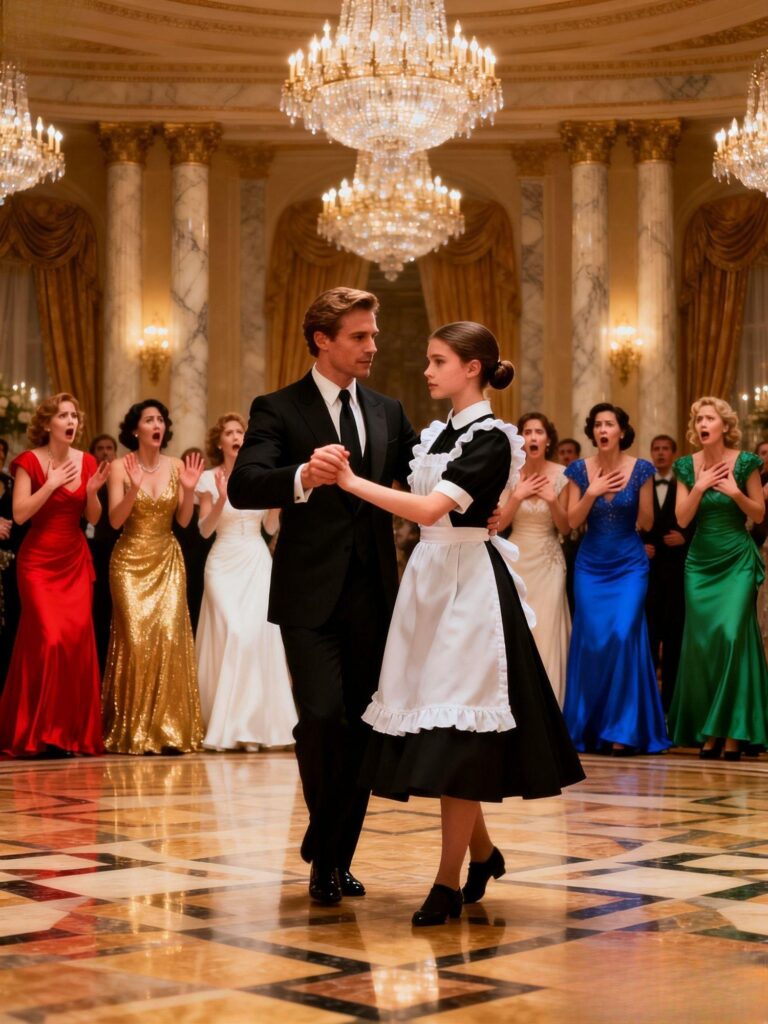 El Millonario No Quería Bailar con Nadie… Hasta que la Empleada Entró con su Hija