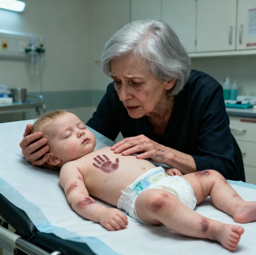 “Doctor”, susurré, “mi hijo y su esposa adoran a este bebé. Nunca le haría daño. »