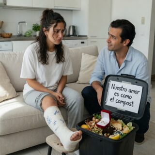 “Nuestro amor es como el compost”, me dijo el cínico que me abandonó tras mi accidente, enviándome desechos orgánicos y una joya barata con la fecha de otra mujer