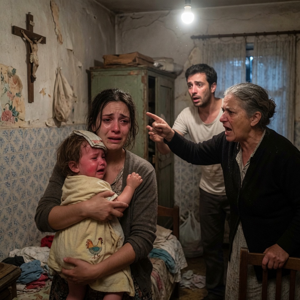 Mi madre abofeteó a mi esposa mientras cargaba a nuestro bebé con fiebre y gritó: “Sáquenlos de mi casa”, pero esa misma noche descubrí que la verdadera intrusa no era ella.