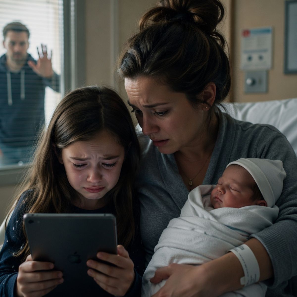 Mi hija de nueve años entró en mi habitación del hospital justo después de que di a luz y me suplicó que no llevara al bebé a casa. Pensé que estaba celosa de su hermanito recién nacido. Entonces presionó reproducir en su nueva tablet. Escuché la voz de mi esposo decir: “Después de que nazca el bebé, seguimos el plan. Tiene que parecer un accidente.” Luego otra mujer preguntó: “¿Y si Mariana sospecha algo?” Y mi esposo respondió: “No lo hará. Estará débil. El seguro de vida ya está listo.” Fue entonces cuando entendí que mi hija no había venido a conocer a su hermanito. Había venido a salvarnos la vida.